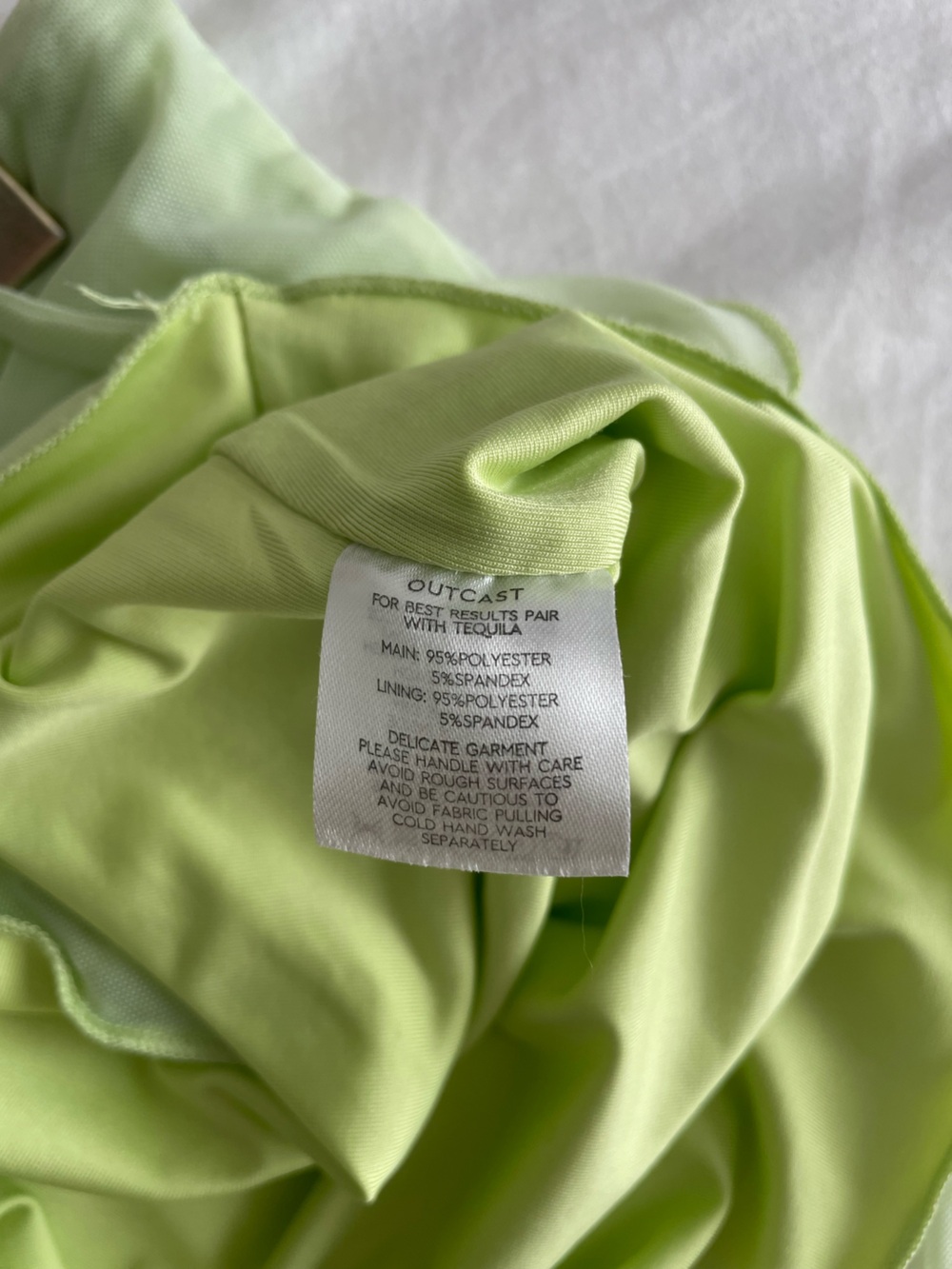 OUTCAST Lime Green Tie-Front Crop Top & Skirt Set - Picture 7 of 8